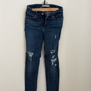 Levi's Dark Blue Ripped Skinny Jeans